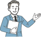 説明をするスタッフのイラスト