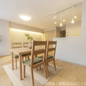 【LDK】約17.1帖※室内写真にCG合成で家具を配置した画像です。家具付きでの販売ではありません。